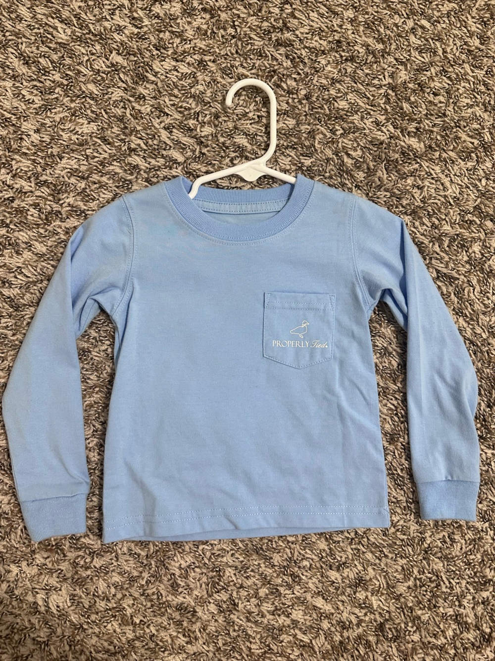 Properly Tied Kids Light Blue Long Sleeve Tee with Festive Reindeer Graphic - Picture 2 of 4